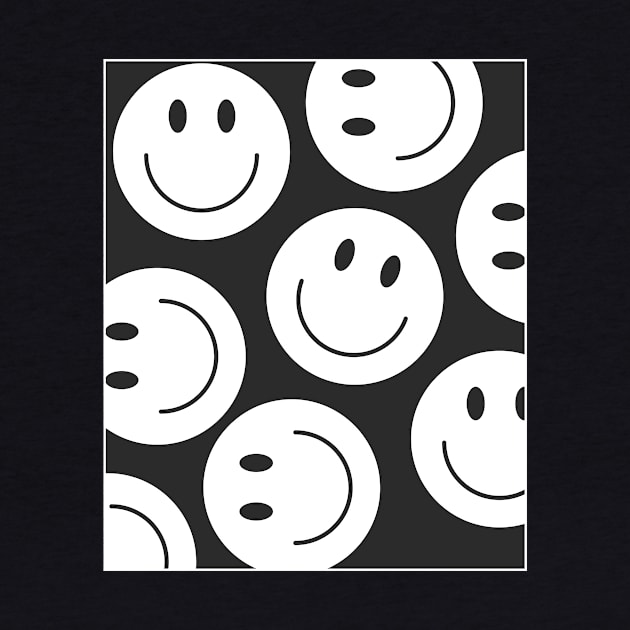 White and Black Smile Emojis by LThings